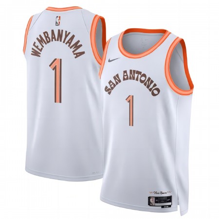Dres San Antonio Spurs Victor Wembanyama 1 Nike 2023-24 City Edition Bijela Swingman